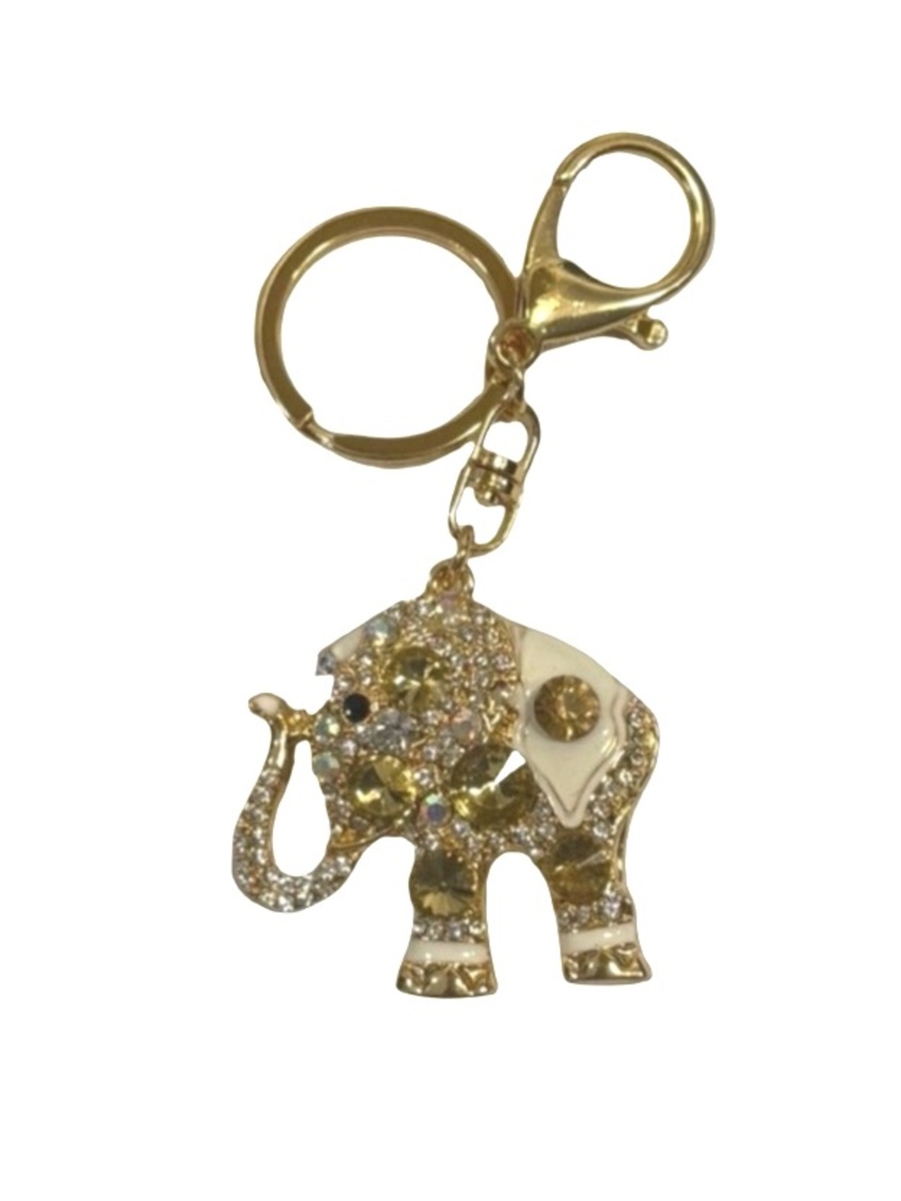 Crystal Elephant Keychain Bag Charm
